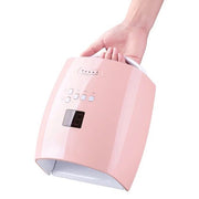 48W LED Nail Lamp With Handle Pink - DTK Nail Supply