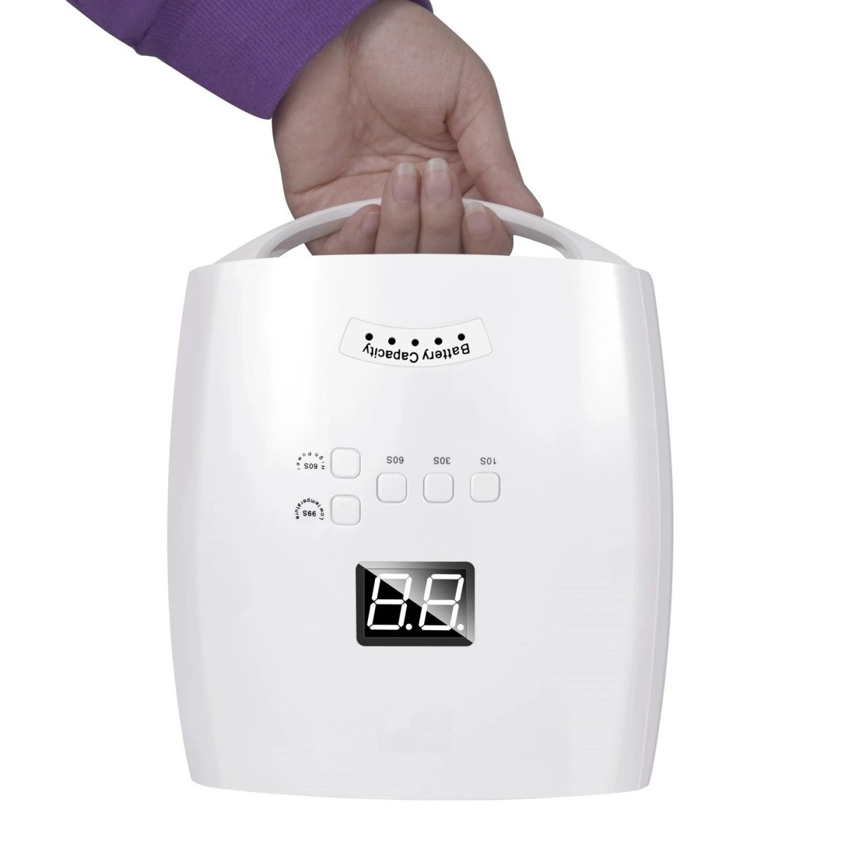 48W LED Nail Lamp With Handle White - DTK Nail Supply