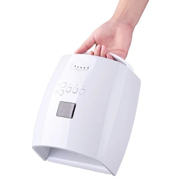 48W LED Nail Lamp With Handle White - DTK Nail Supply