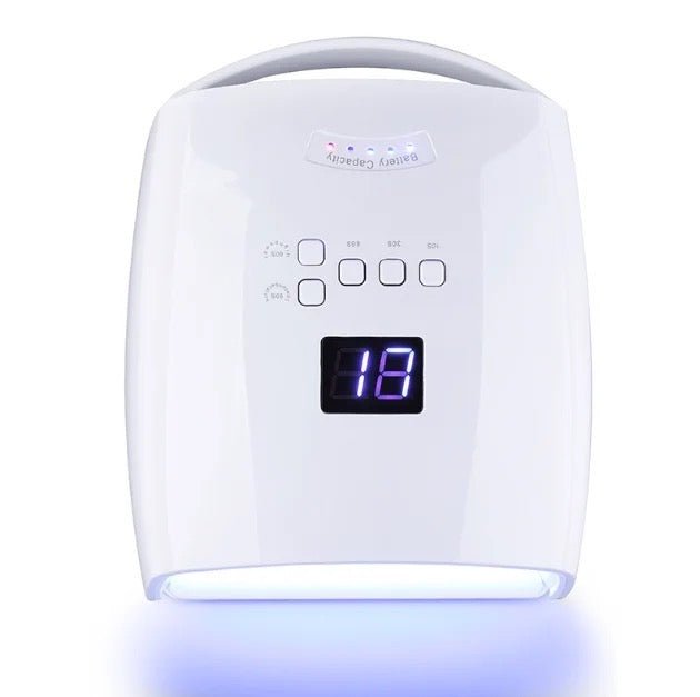 48W LED Nail Lamp With Handle White - DTK Nail Supply