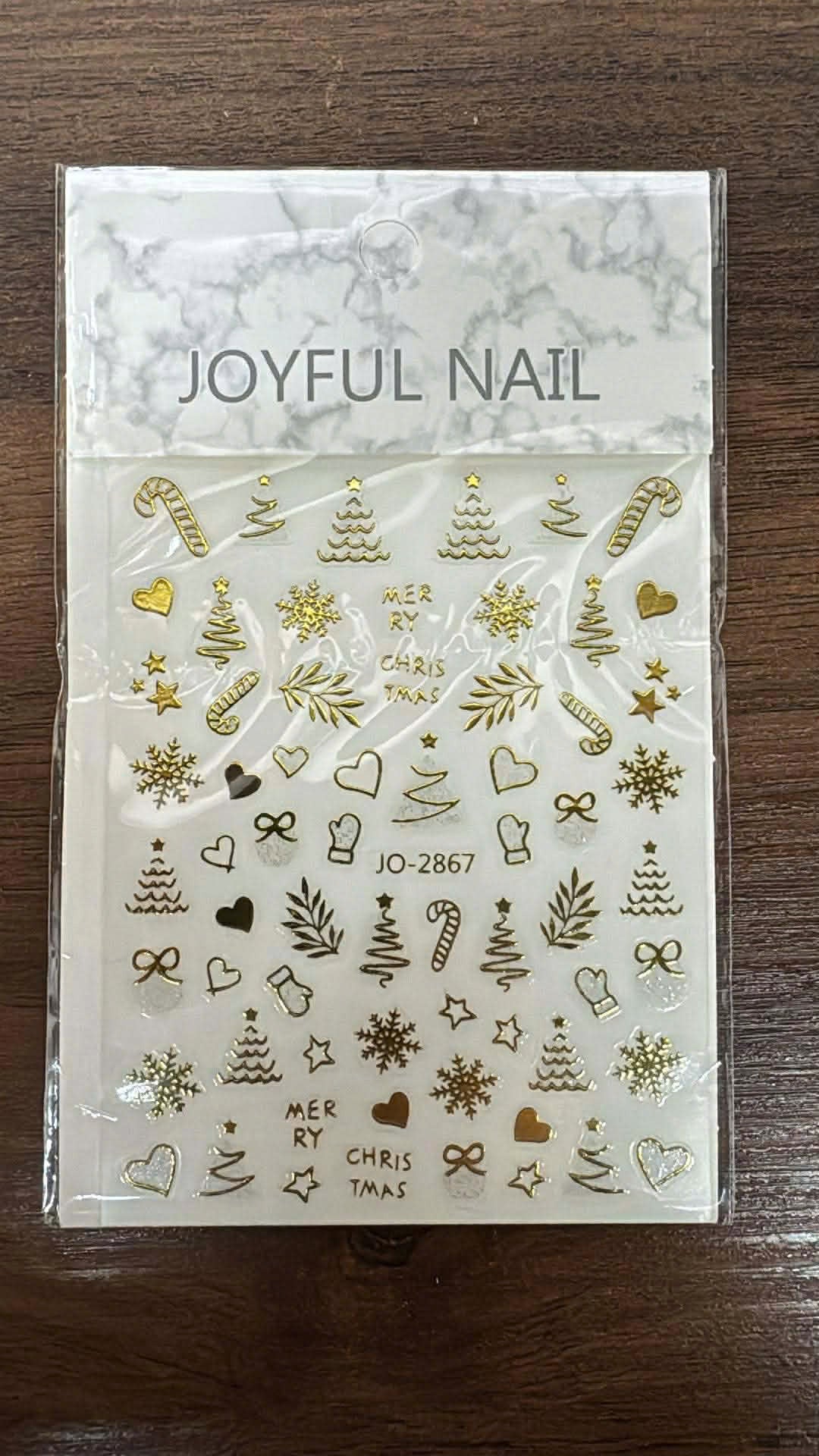 Nail Art Stickers JO-2866 Gold