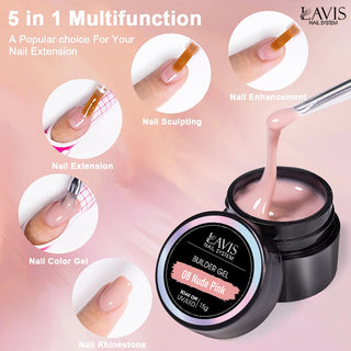  LAVIS J11 - Builder Gel In The Jar 15g - Nude Non Sticky by LAVIS sold by DTK Nail Supply