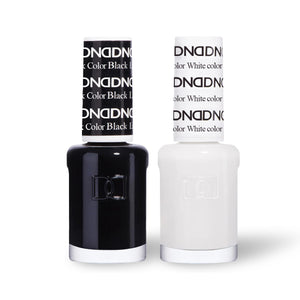  DND 2 Nail Lacquer - Set 8 BLACK & WHITE by DND - Daisy Nail Designs sold by DTK Nail Supply