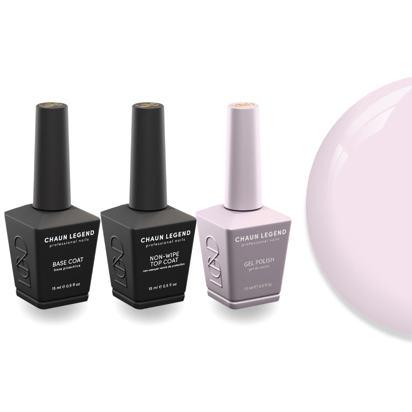 Chaun Legend Non-Wipe Top Coat - Base Coat Duo - LG5113 Clutch My Pearls