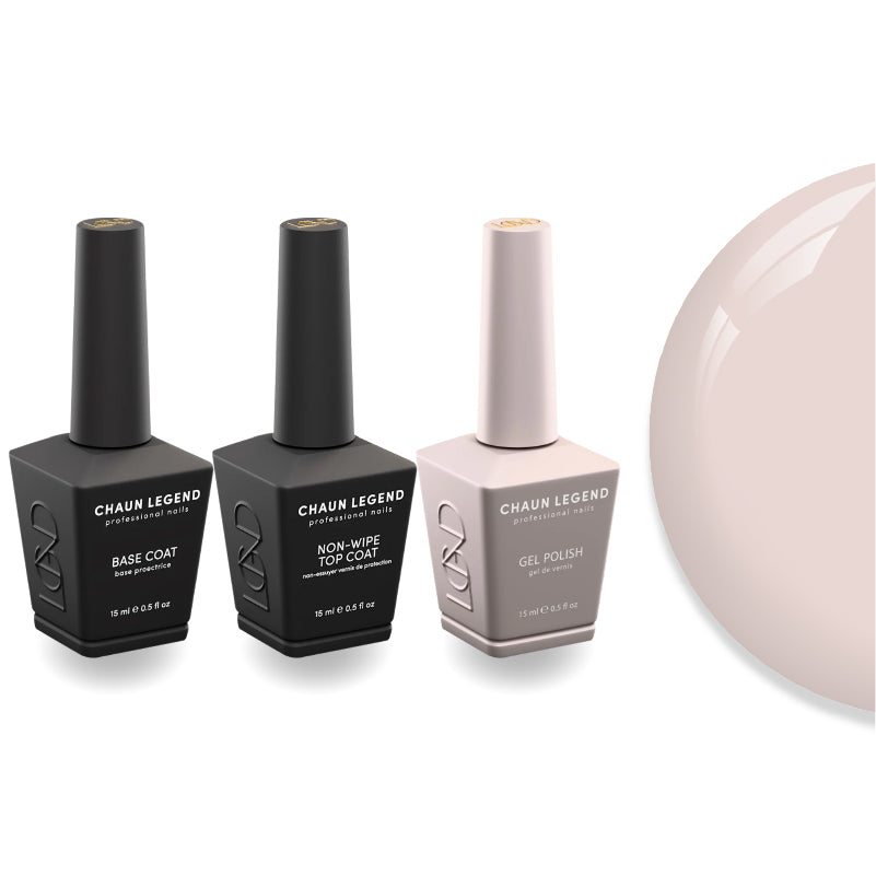 Chaun Legend Non-Wipe Top Coat - Base Coat Duo - LG5122 Diamond Dust