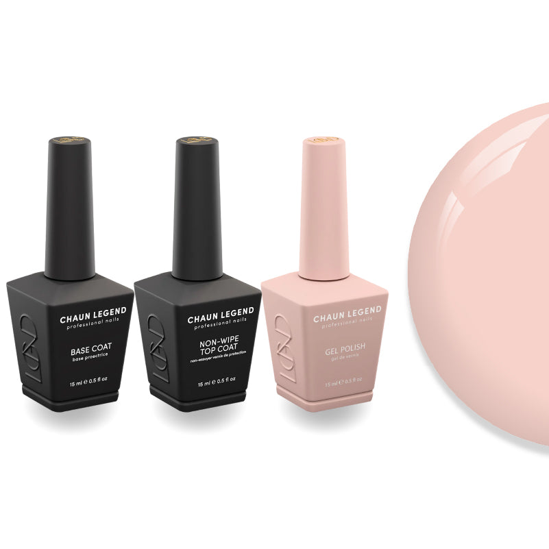 Chaun Legend Non-Wipe Top Coat - Base Coat Duo - LG5125 Blushin' & Crushin'