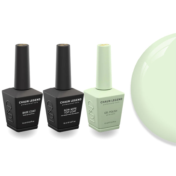 Chaun Legend Non-Wipe Top Coat - Base Coat Duo - LG5133 Mint To Go Viral