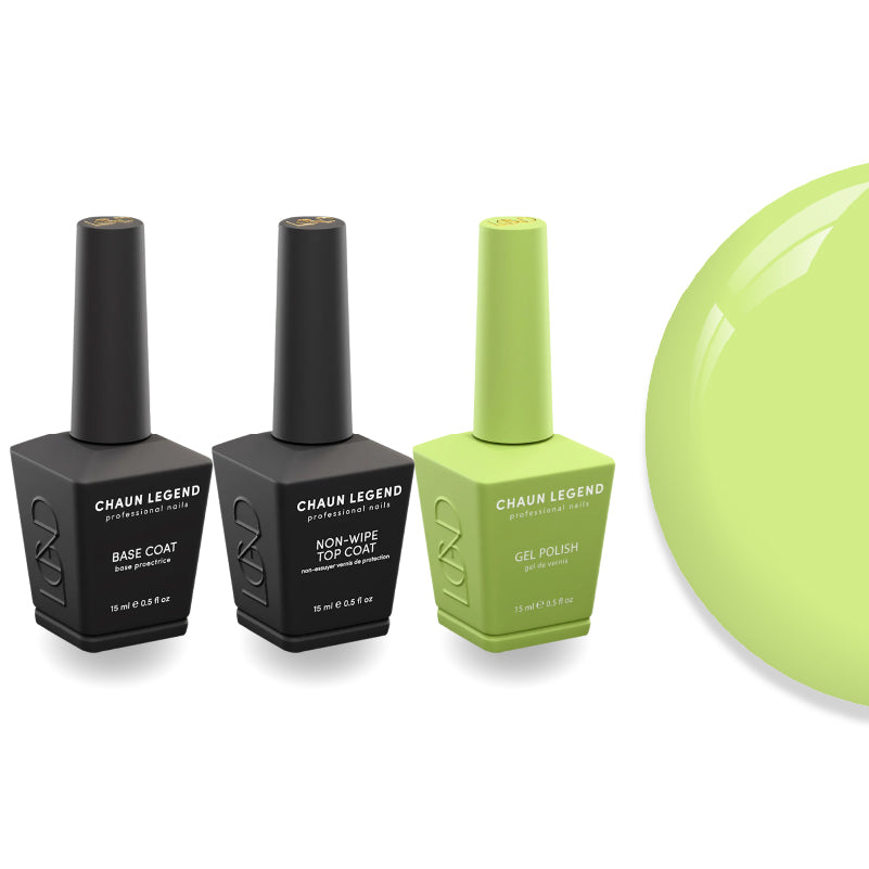 Chaun Legend Non-Wipe Top Coat - Base Coat Duo - LG5135 In The Limelight
