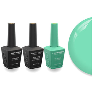 Chaun Legend Non-Wipe Top Coat - Base Coat Duo - LG5137 Teal Me Softly