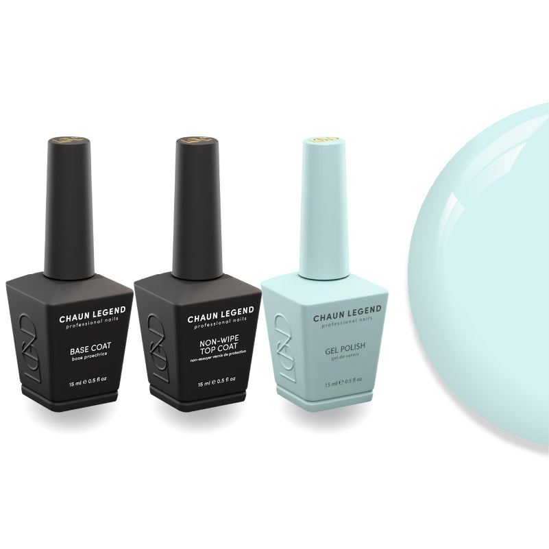 Chaun Legend Non-Wipe Top Coat - Base Coat Duo - LG5138 Clear Skies