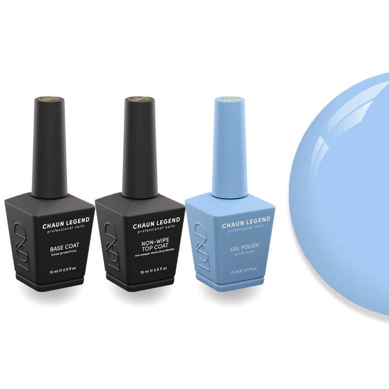 Chaun Legend Non-Wipe Top Coat - Base Coat Duo - LG5145 Peri Wink Wink