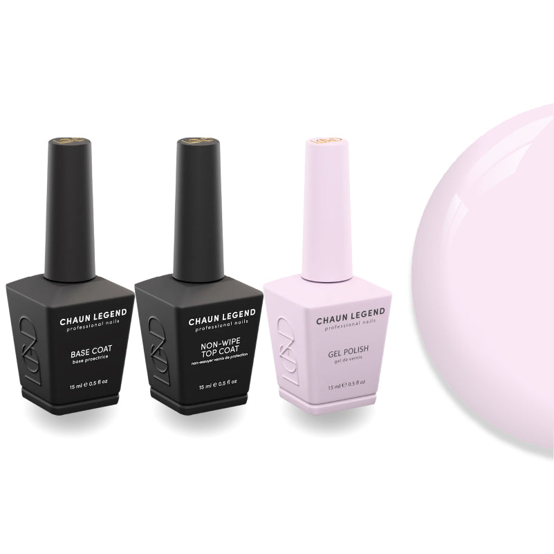 Chaun Legend Non-Wipe Top Coat - Base Coat Duo - LG5151 Lavender Mist
