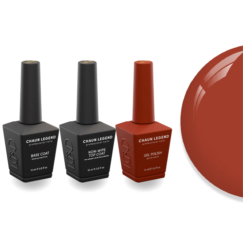Chaun Legend Non-Wipe Top Coat - Base Coat Duo - LG5198 Barely Squeezed