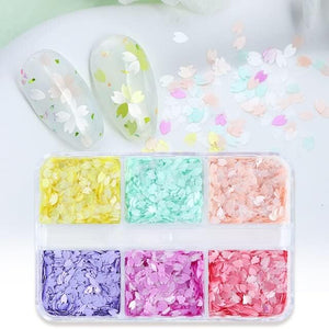  6 Grids Flower Flakes Charms #04 Pastel by OTHER sold by DTK Nail Supply