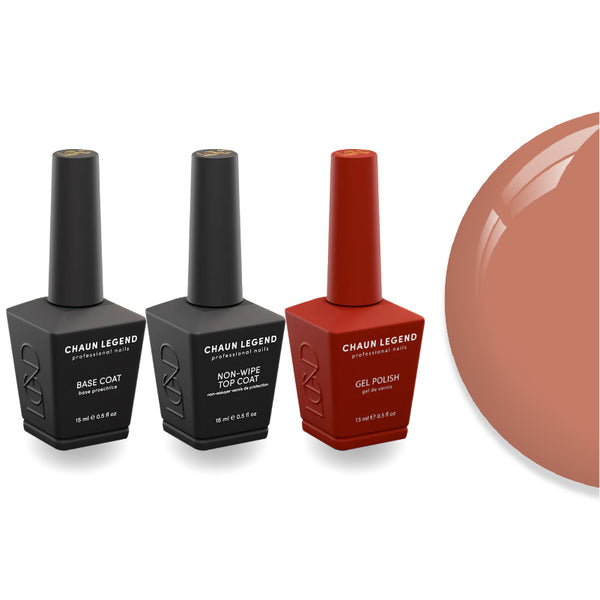 Chaun Legend Non-Wipe Top Coat - Base Coat Duo - LG5212 Hot And Juicy