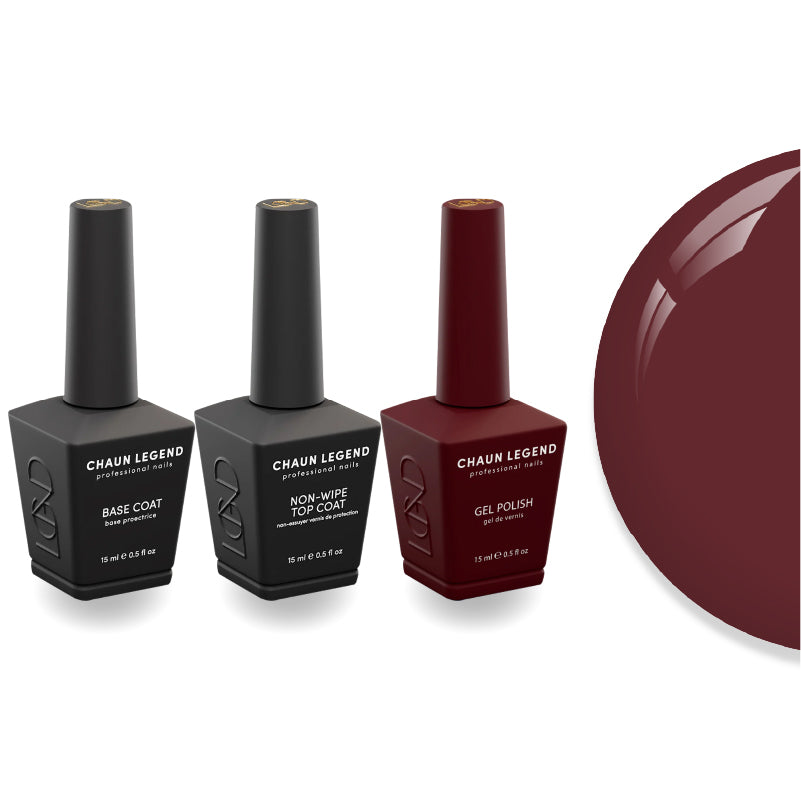 Chaun Legend Non-Wipe Top Coat - Base Coat Duo - LG5217 Read My Lips