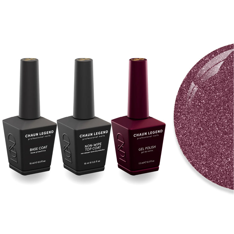 Chaun Legend Non-Wipe Top Coat - Base Coat Duo - LG5219 Plummeting