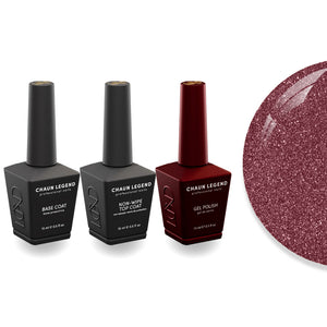 Chaun Legend Non-Wipe Top Coat - Base Coat Duo - LG5220 Cherry Spice