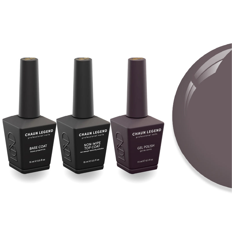 Chaun Legend Non-Wipe Top Coat - Base Coat Duo - LG5226 The Mauve-ment