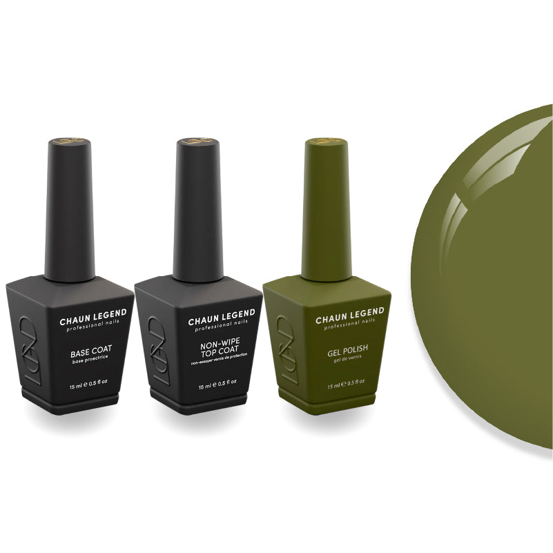 Chaun Legend Non-Wipe Top Coat - Base Coat Duo - LG5231 Peas And Love