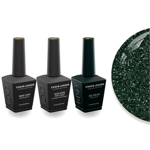 Chaun Legend Non-Wipe Top Coat - Base Coat Duo - LG5234 Emerald City