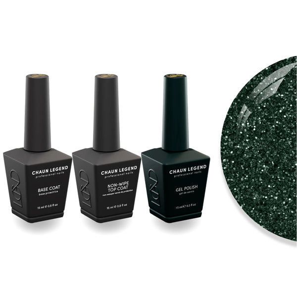 Chaun Legend Non-Wipe Top Coat - Base Coat Duo - LG5234 Emerald City