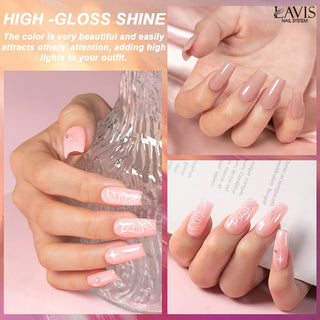  LAVIS J12 - Builder Gel In The Jar 15g - Jelly Pink Non Sticky by LAVIS sold by DTK Nail Supply