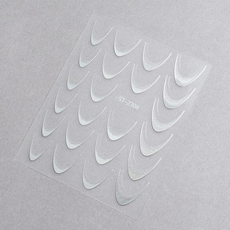 5D Nail Stickers ST - 2306 - 1 - Laser Silver - DTK Nail Supply