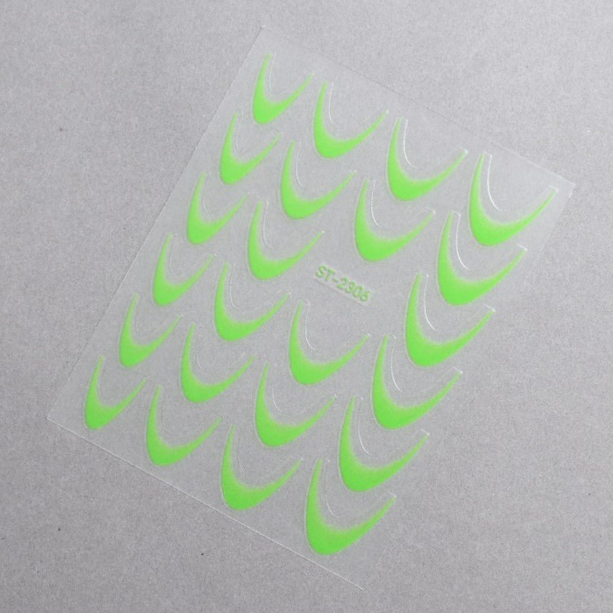 5D Nail Stickers ST - 2306 - 10 - Neon Green - DTK Nail Supply