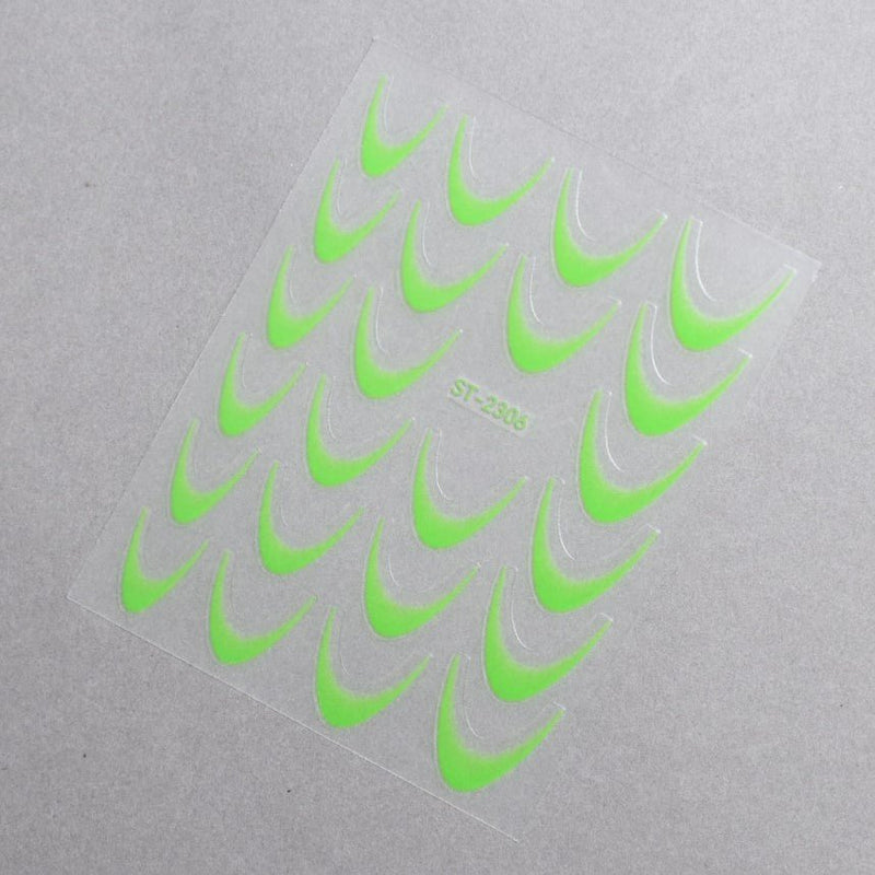 5D Nail Stickers ST - 2306 - 10 - Neon Green - DTK Nail Supply