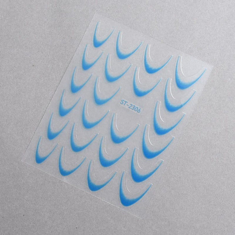 5D Nail Stickers ST - 2306 - 11 - Neon Blue - DTK Nail Supply