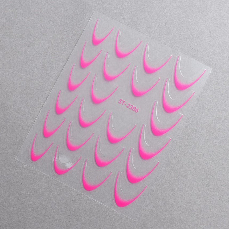 5D Nail Stickers ST - 2306 - 13 - Neon Pink - DTK Nail Supply