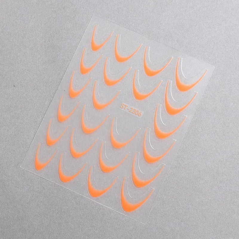 5D Nail Stickers ST - 2306 - 14 - Neon Orange - DTK Nail Supply