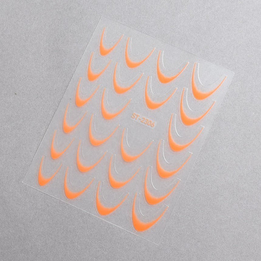5D Nail Stickers ST - 2306 - 14 - Neon Orange - DTK Nail Supply