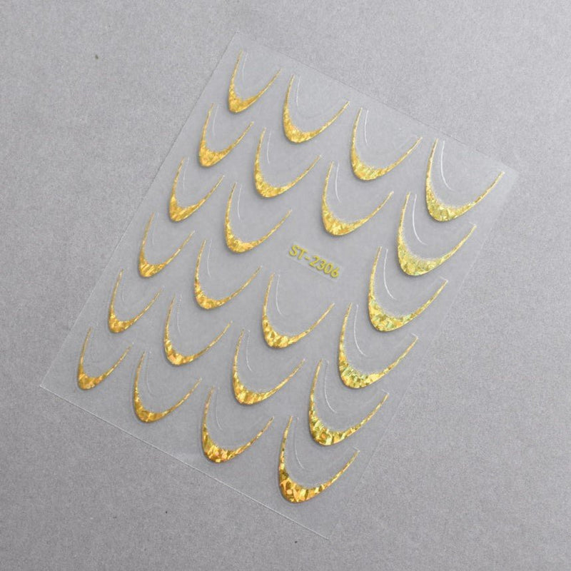 5D Nail Stickers ST - 2306 - 5 - Flake Gold - DTK Nail Supply