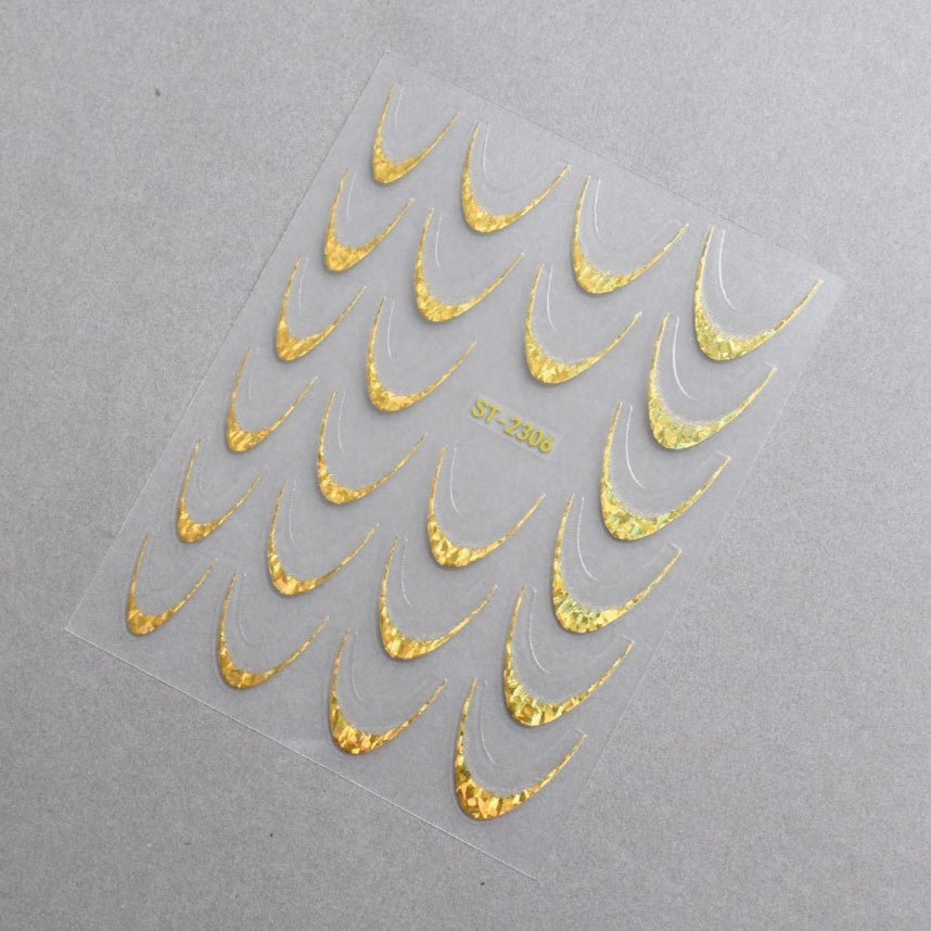 5D Nail Stickers ST - 2306 - 5 - Flake Gold - DTK Nail Supply