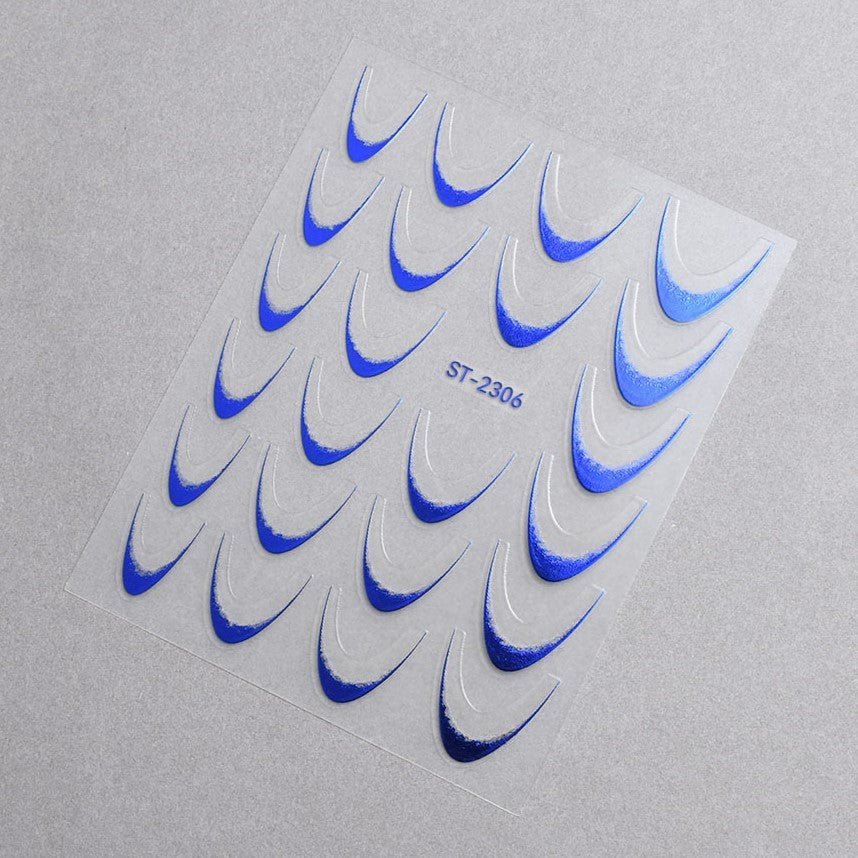 5D Nail Stickers ST - 2306 - 7 - Laser Navy - DTK Nail Supply