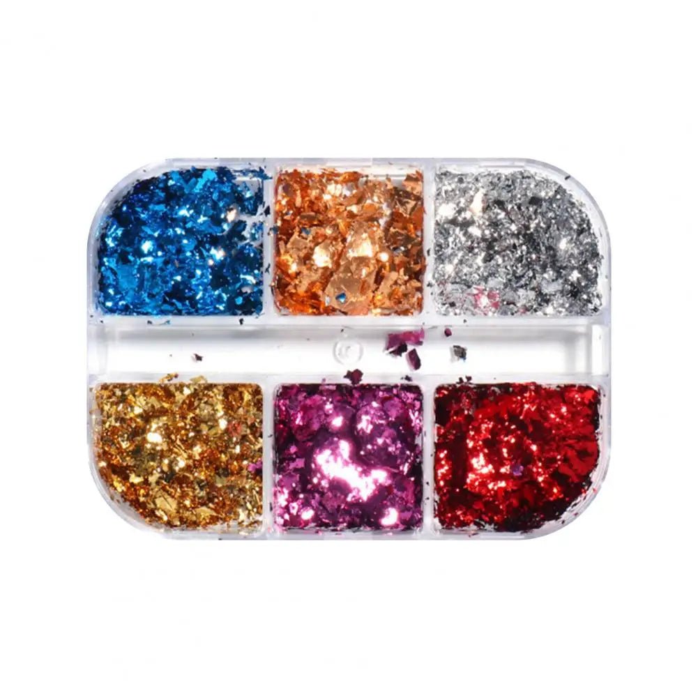 6 Grids of Nail Art Foil - CBY - 1 - 1 - DTK Nail Supply