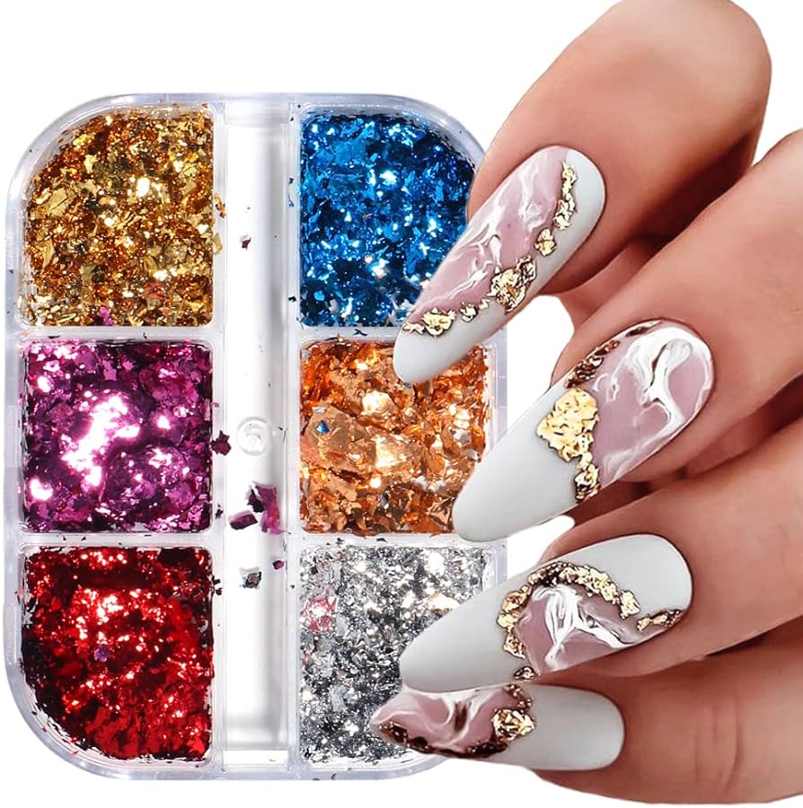 6 Grids of Nail Art Foil - CBY - 1 - 1 - DTK Nail Supply