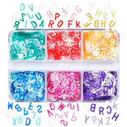 6 Grids of Sequins - 20 Alphabet Letters - DTK Nail Supply
