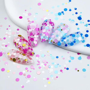  6 Grids of Sequins- #19 Confetti by OTHER sold by DTK Nail Supply