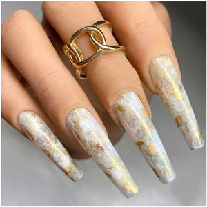 12 Grids of Foil - CB02 - Gold/Silver by Nail Charm sold by DTK Nail Supply