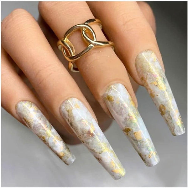 12 Grids of Foil - CB02 - Gold/Silver by Nail Charm sold by DTK Nail Supply