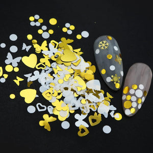  6 Grids of Sequins - #7 White Gold by OTHER sold by DTK Nail Supply