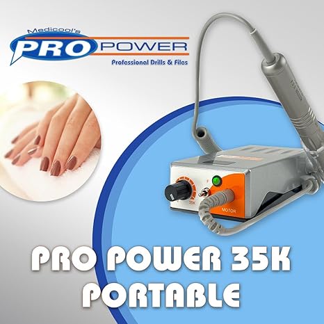 Medicool Rechargable Pro Power 35k Professional Electric File - Silver