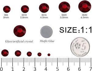 2 Pack 6 Grid Glass FlatBack Rhinestones #06 Slam