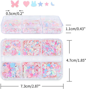  6 Grids of Holographic Sequins - #17 Dreamy by OTHER sold by DTK Nail Supply