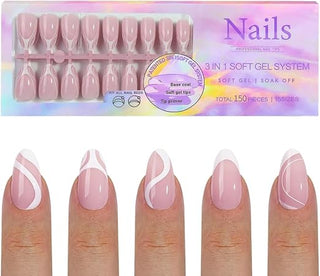 Press On Nails Mix 5 French Style 150pcsbox