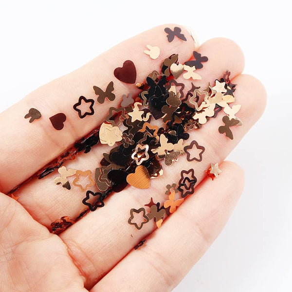  6 Grids of Sequins - #2 Valentine Black by OTHER sold by DTK Nail Supply
