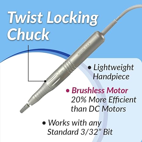 Medicool Rechargable Pro Power 35k Professional Electric File - Silver